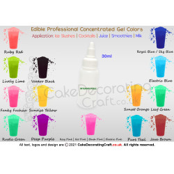 Ice Slush Mocktails Cocktail Drinks Fun Pro Gel Food Colour Edible Concentrated